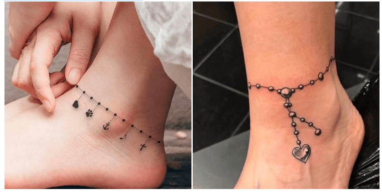 Ankle Bracelet Tattoos