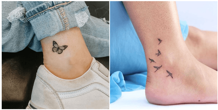 Dainty Designs for Ankle Tattoos